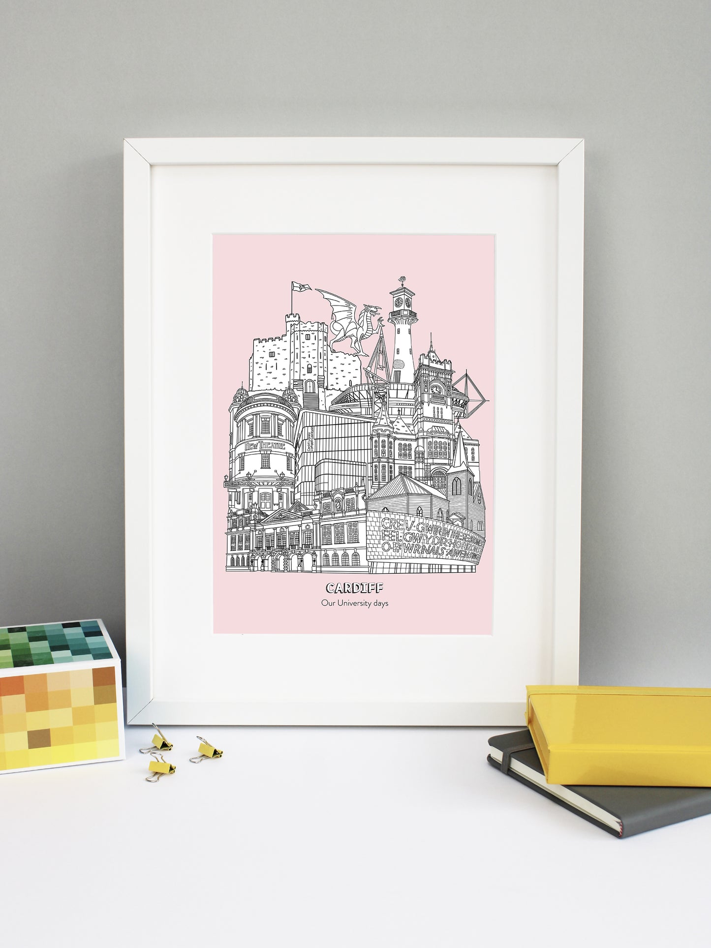 Personalised Cardiff City Illustration Print