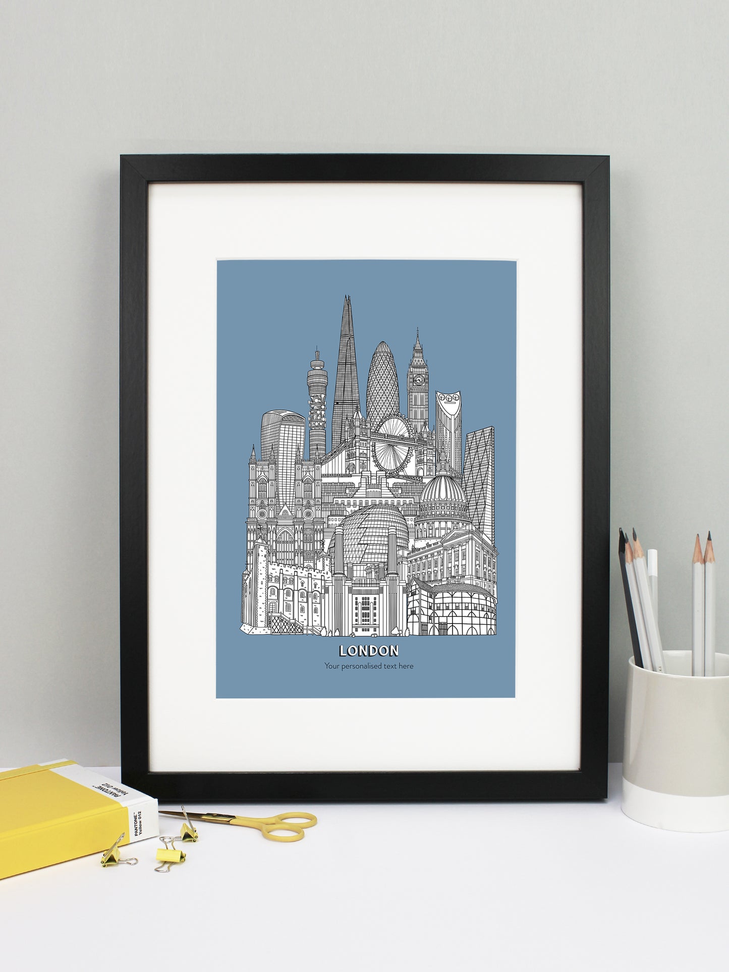 Personalised London City Illustration Print