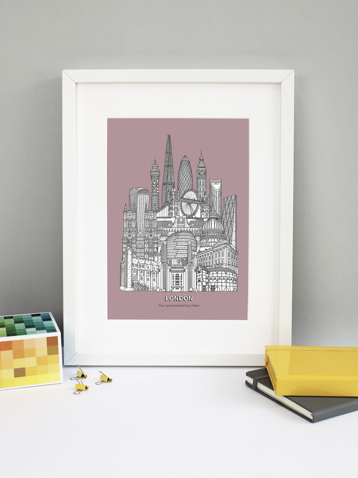 Personalised London City Illustration Print