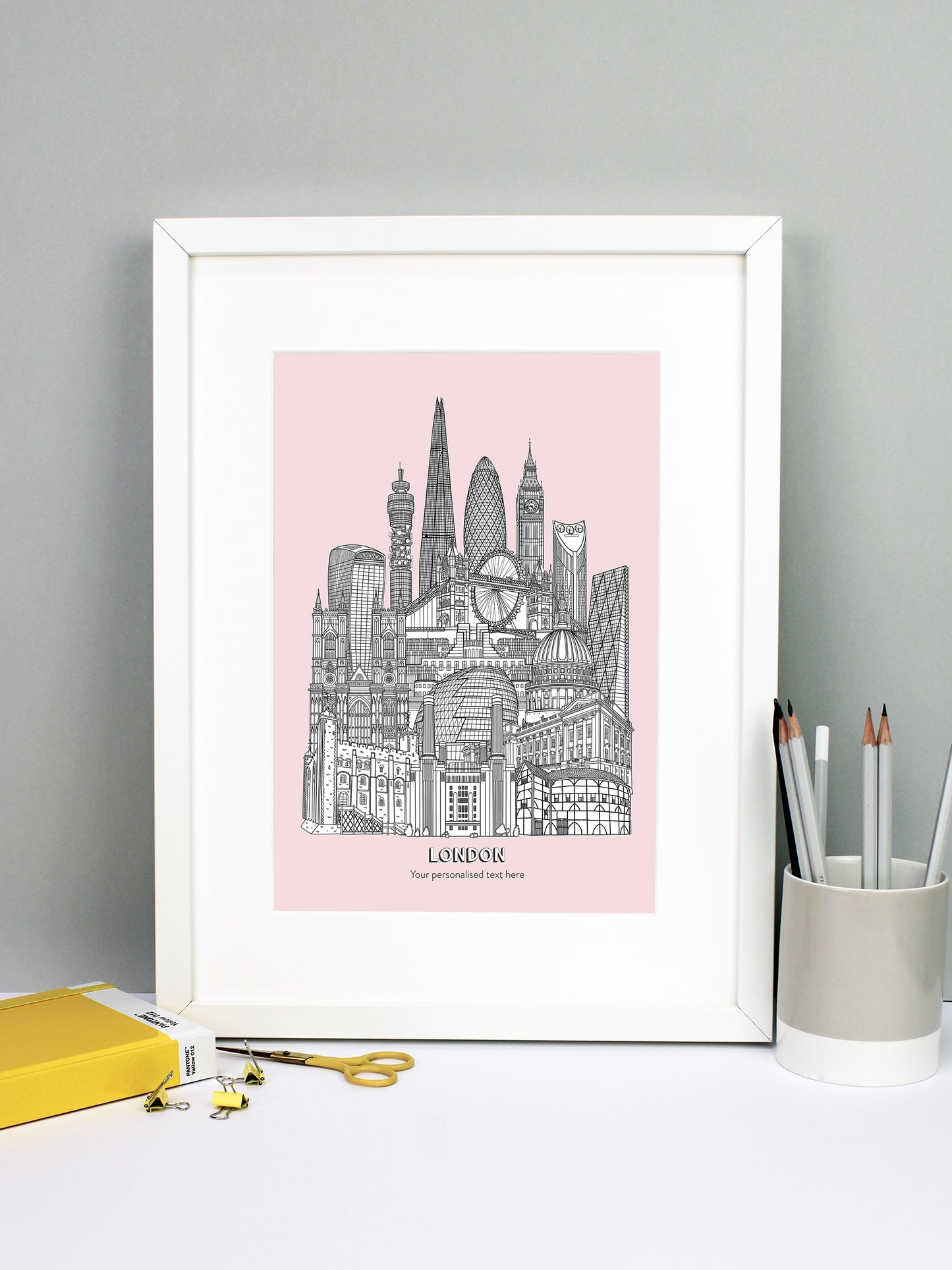 Personalised London City Illustration Print