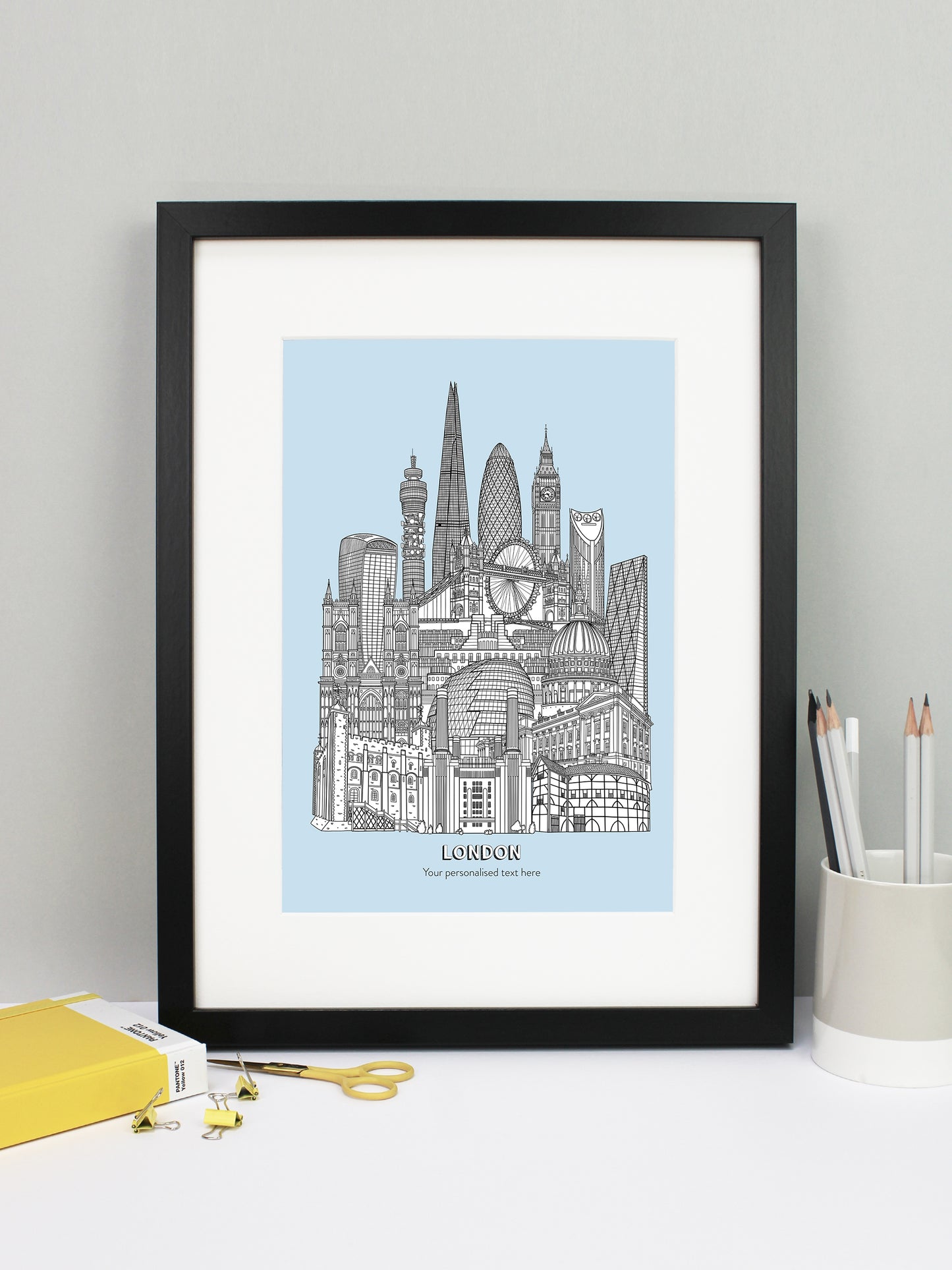 Personalised London City Illustration Print