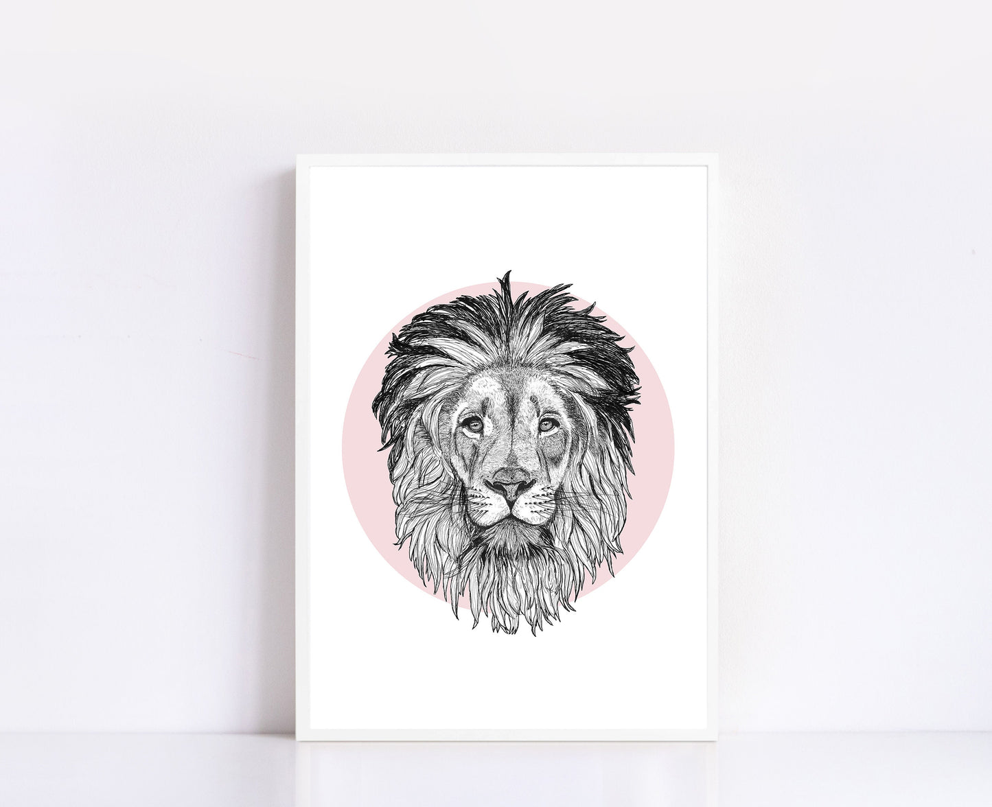 Lion Illustration Print