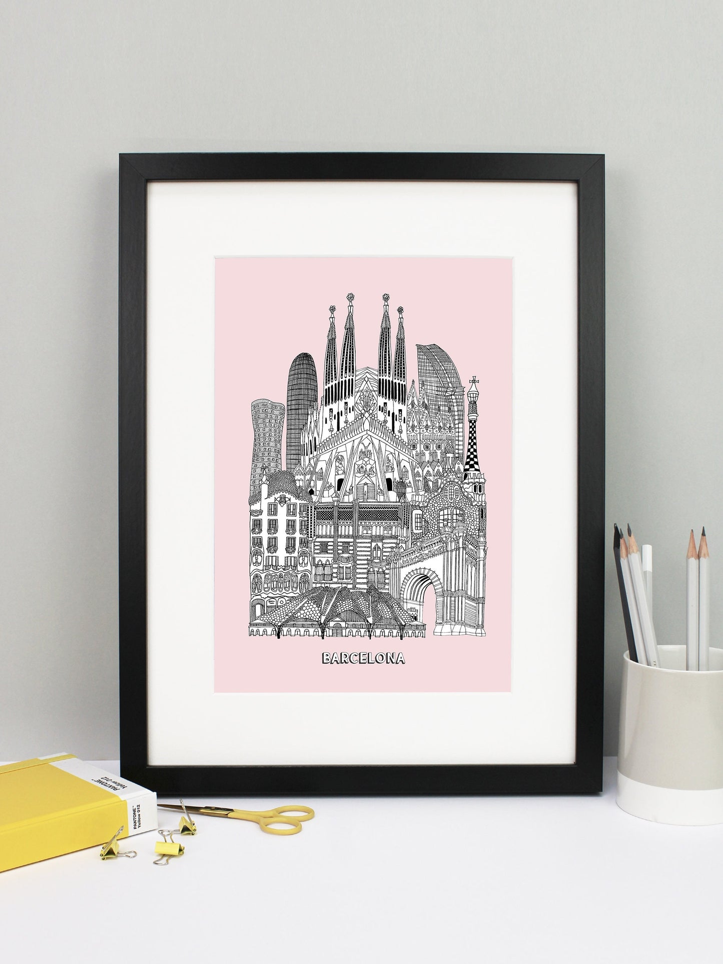 Personalised Barcelona City Illustration Print