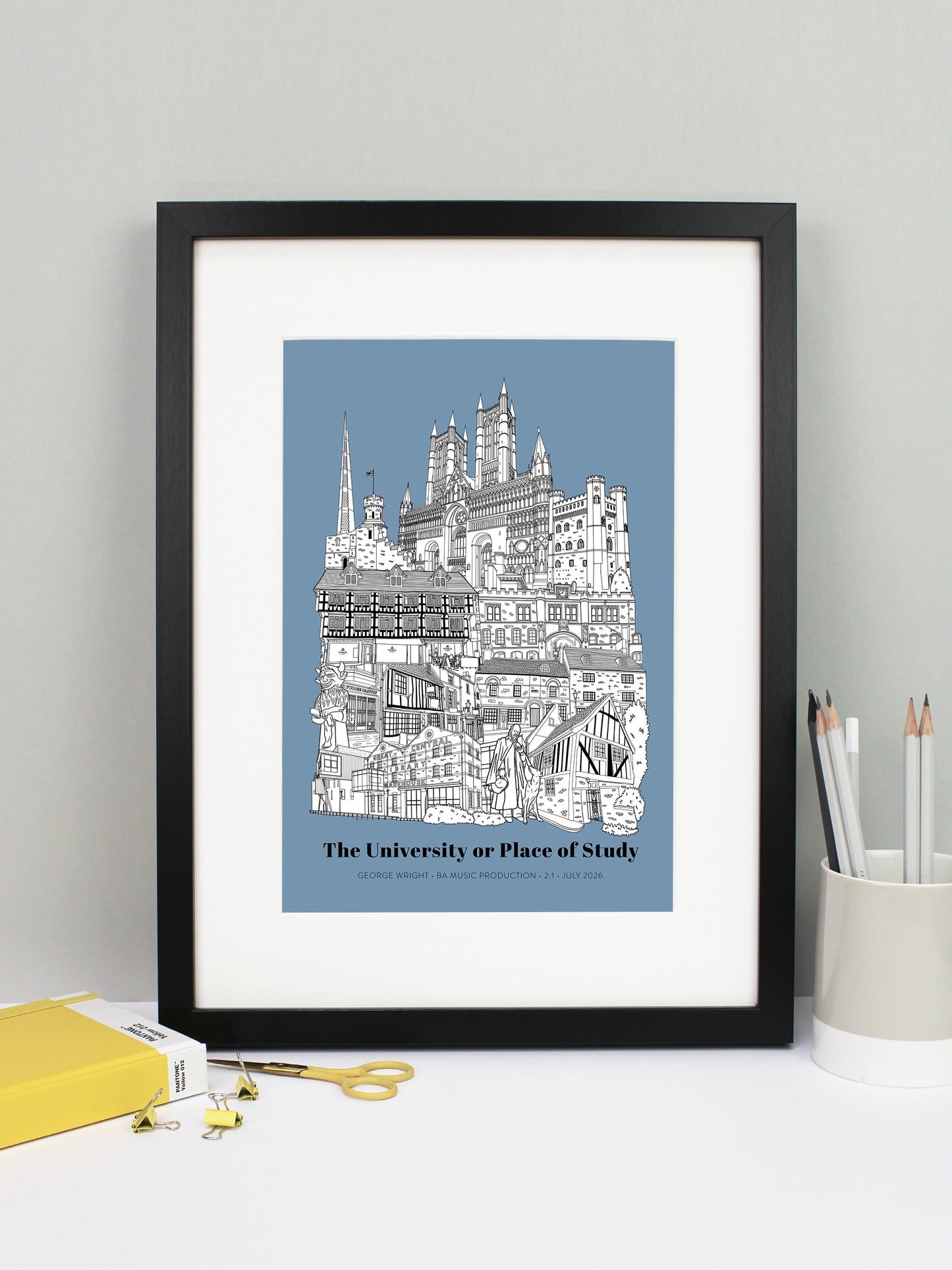Personalised Lincoln Graduation Print