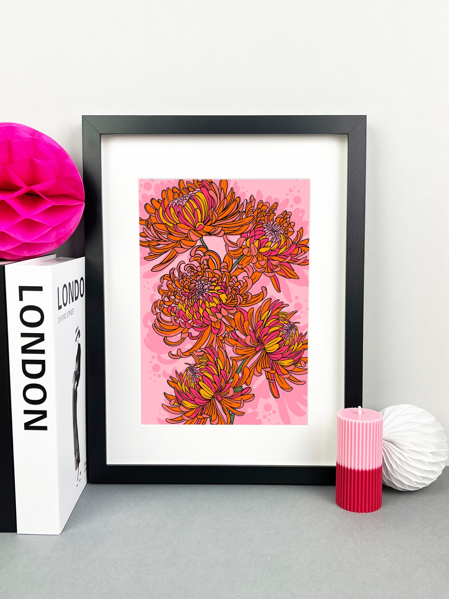 Orange Chrysanthemum Print