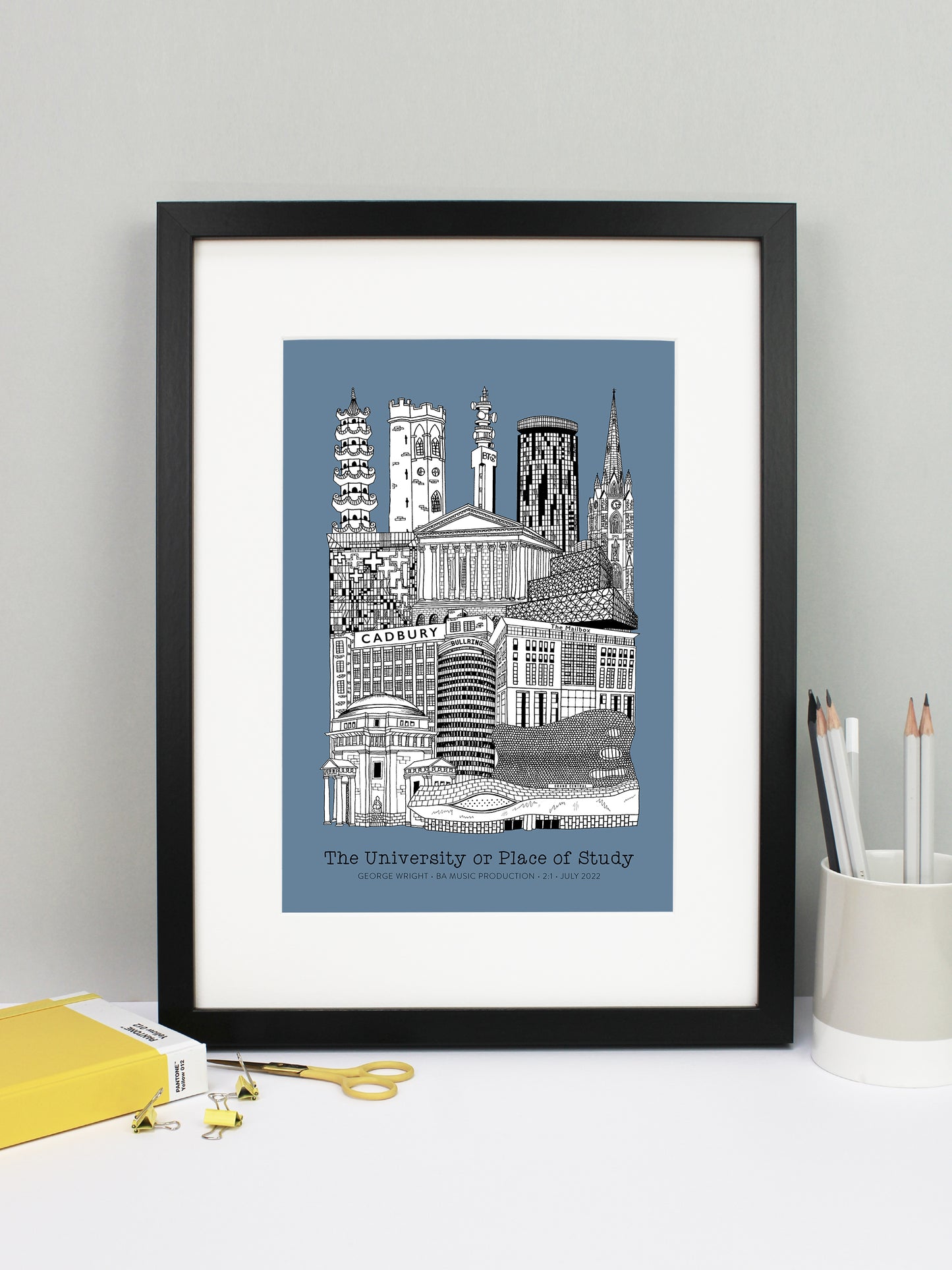 Personalised Birmingham Graduation Print