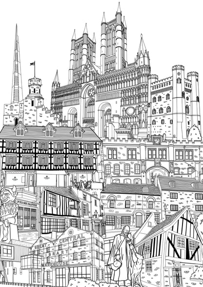 Personalised Lincoln City Illustration Print