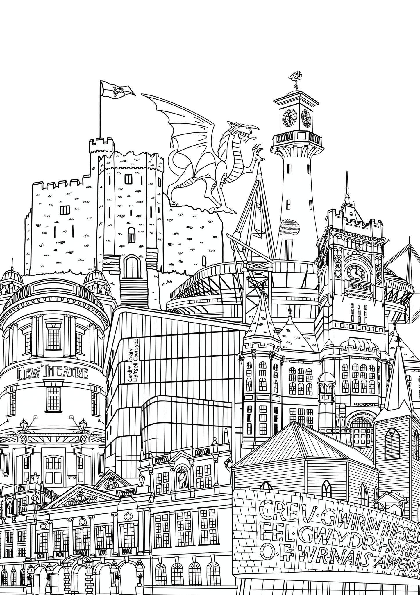Personalised Cardiff Graduation Print