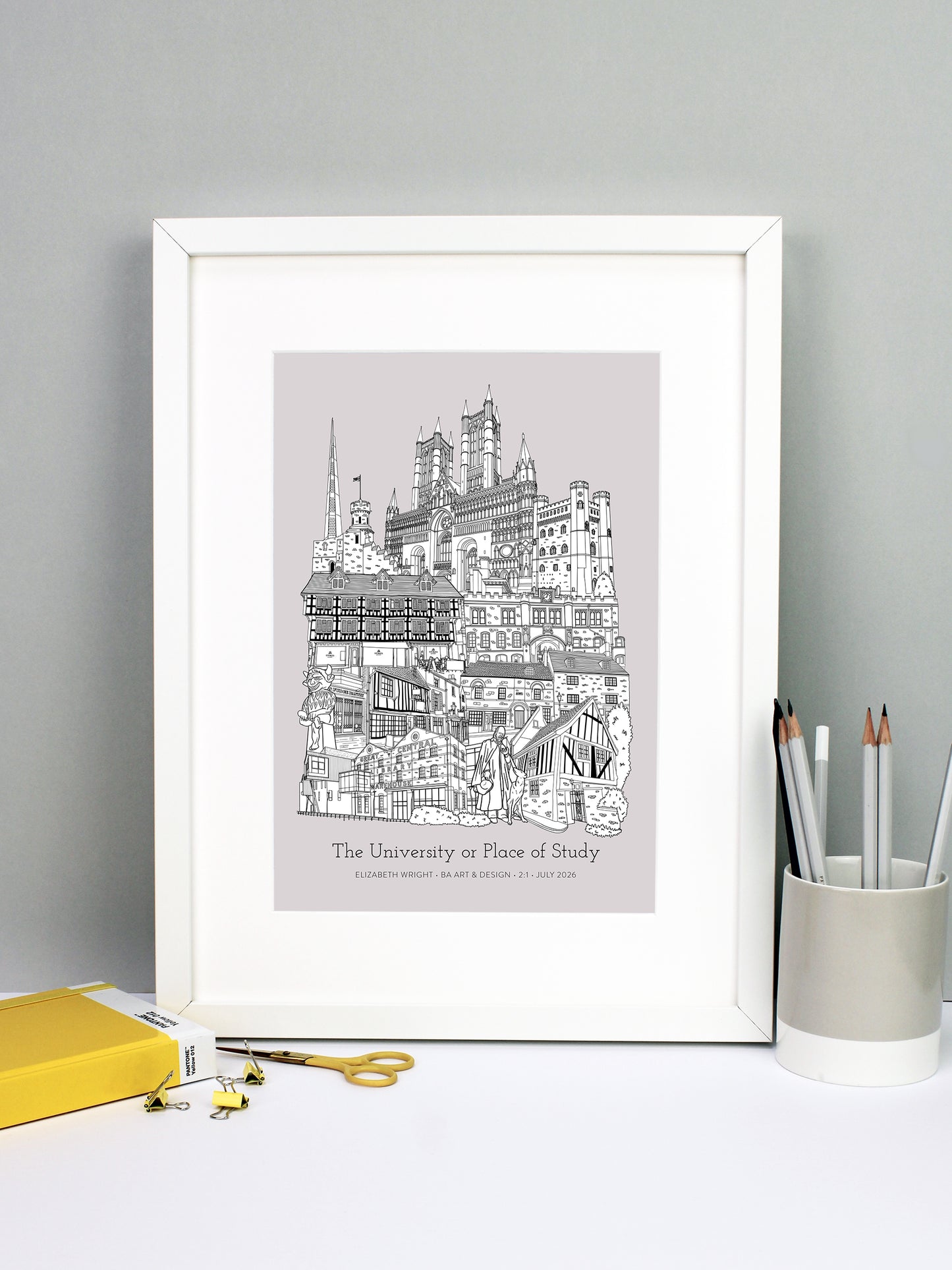 Personalised Lincoln Graduation Print