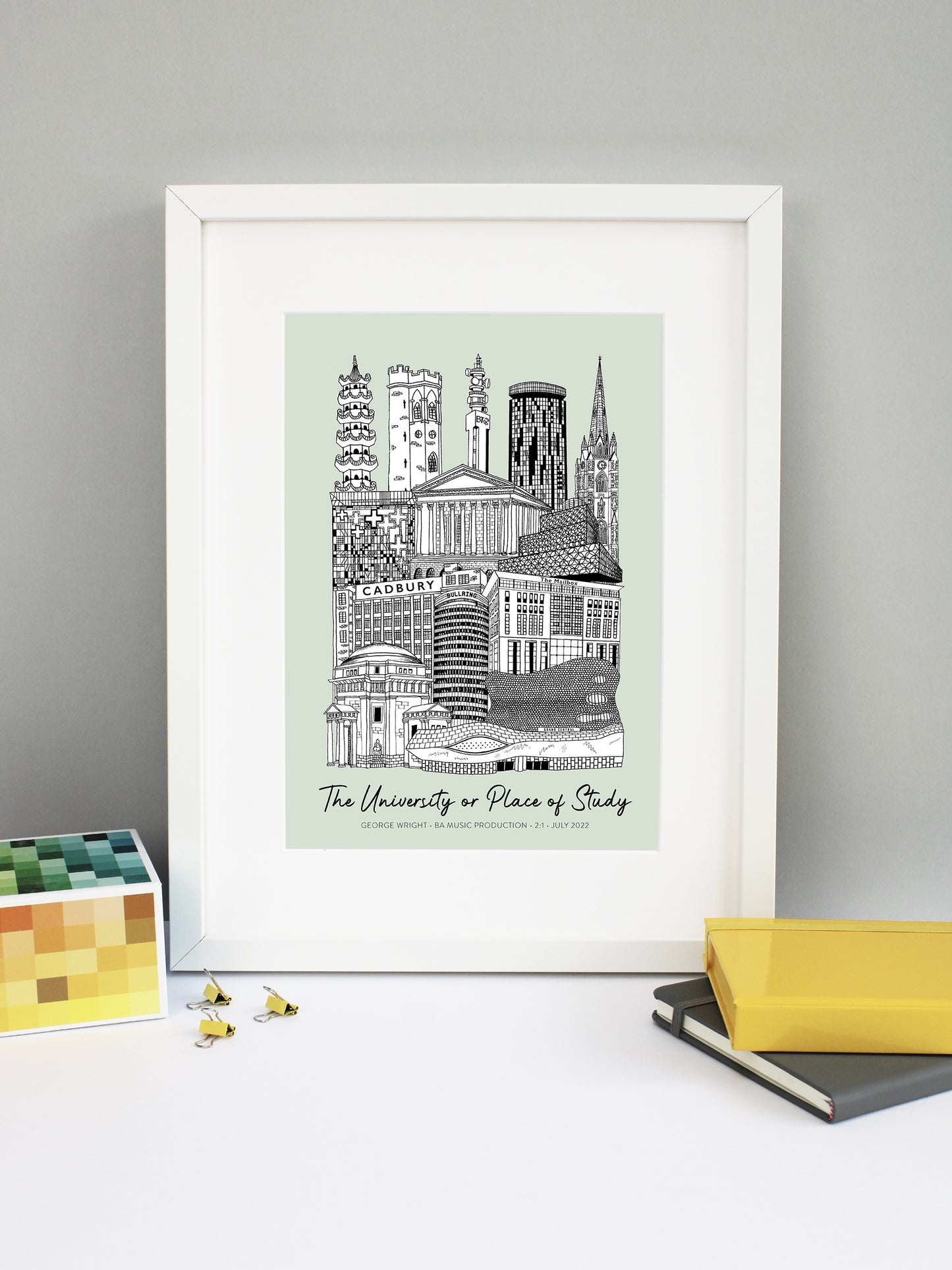 Personalised Birmingham Graduation Print