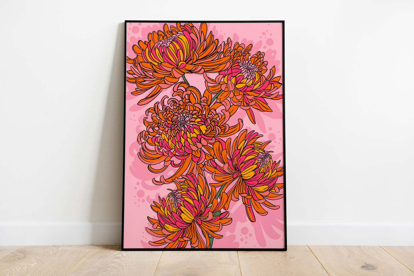 Orange Chrysanthemum Print