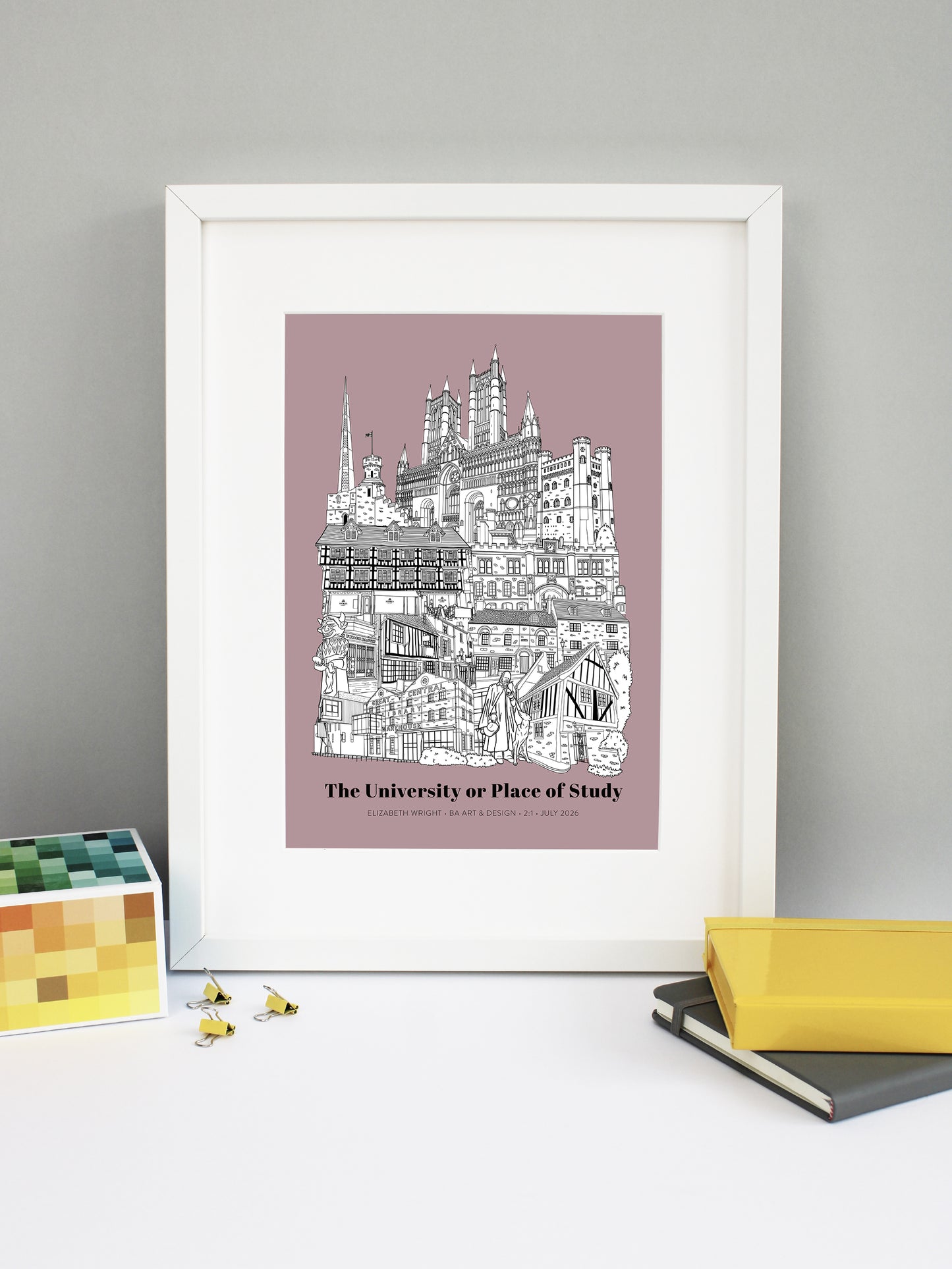 Personalised Lincoln Graduation Print