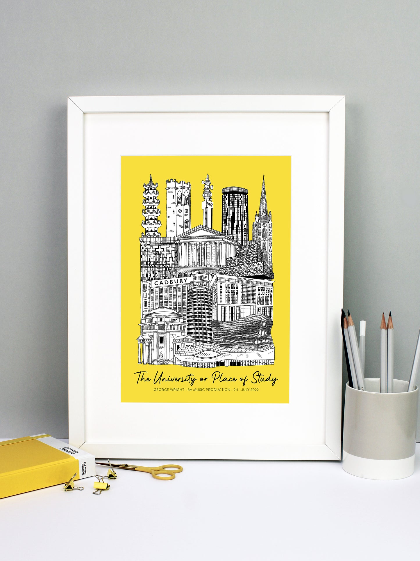 Personalised Birmingham Graduation Print