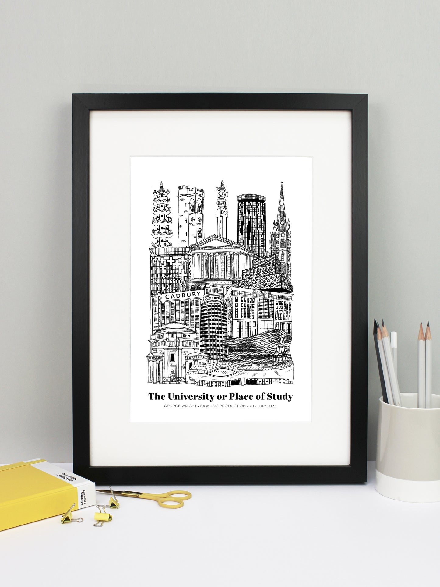 Personalised Birmingham Graduation Print