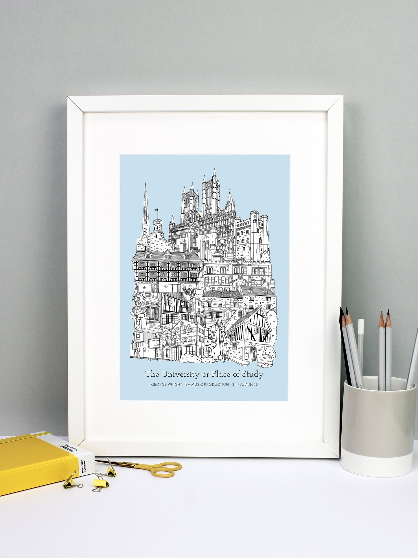 Personalised Lincoln Graduation Print