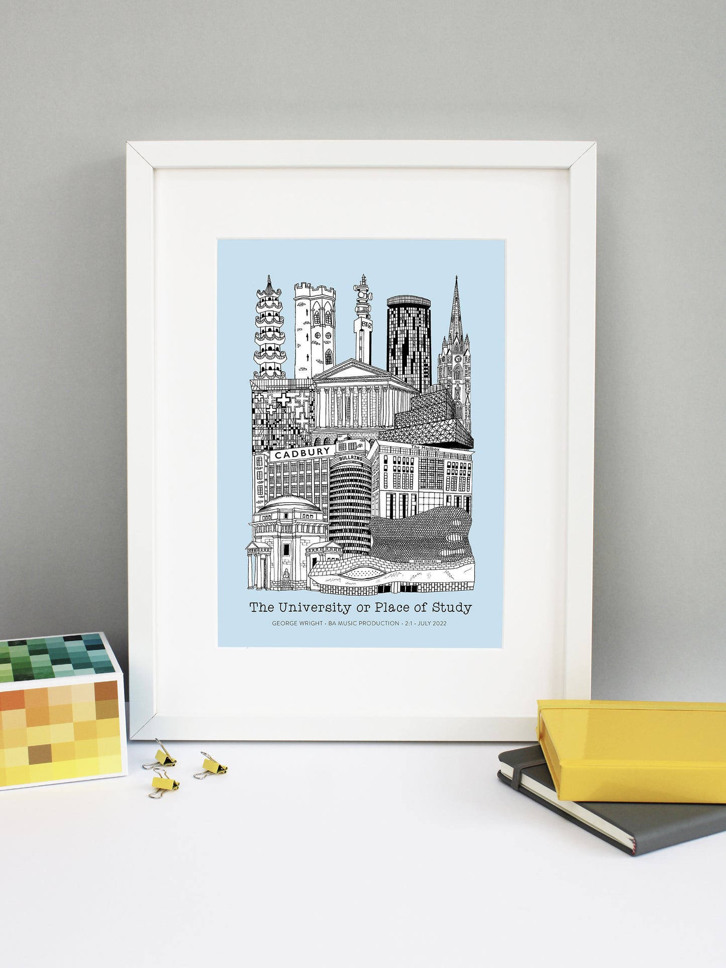 Personalised Birmingham Graduation Print
