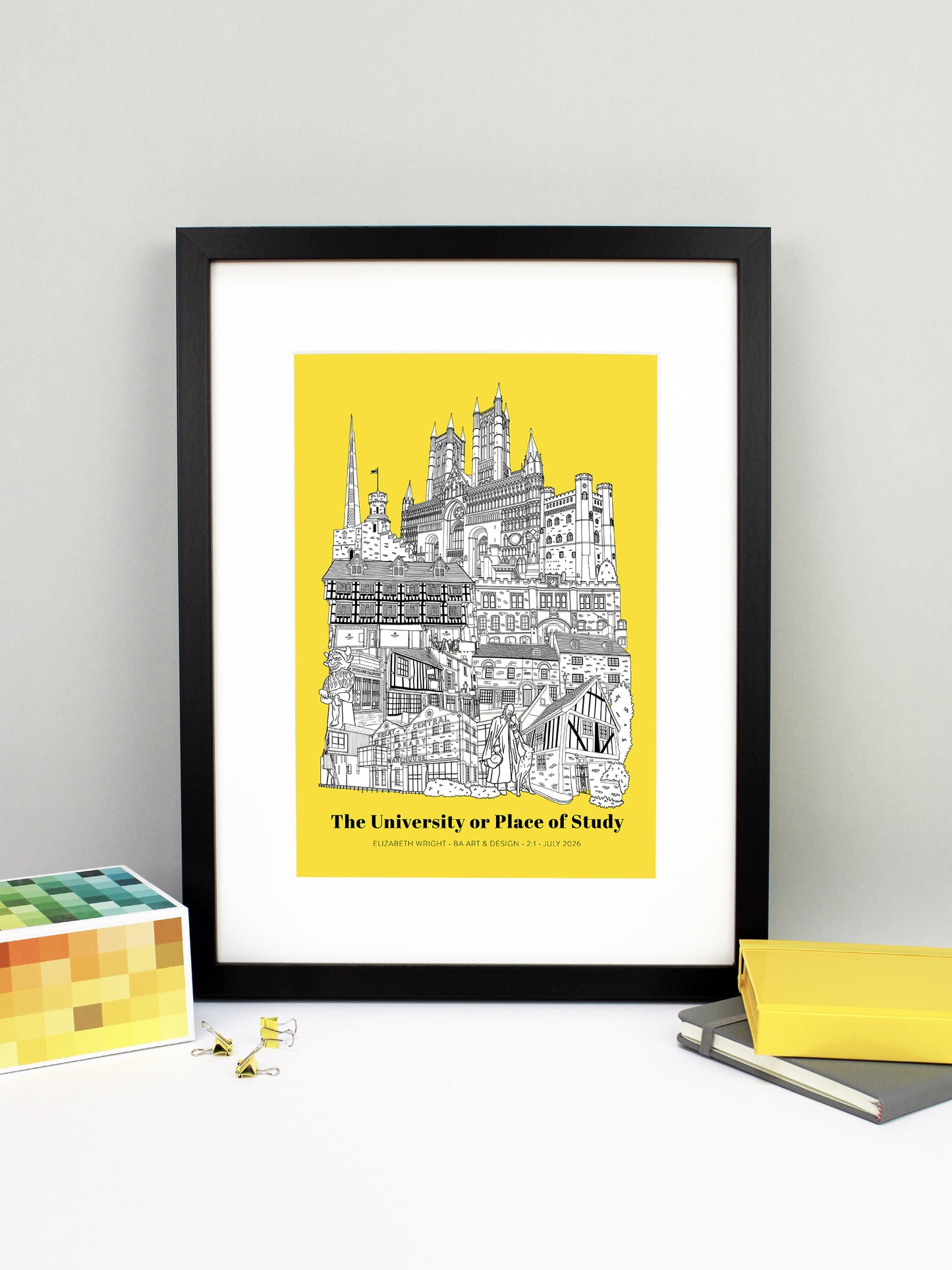 Personalised Lincoln Graduation Print