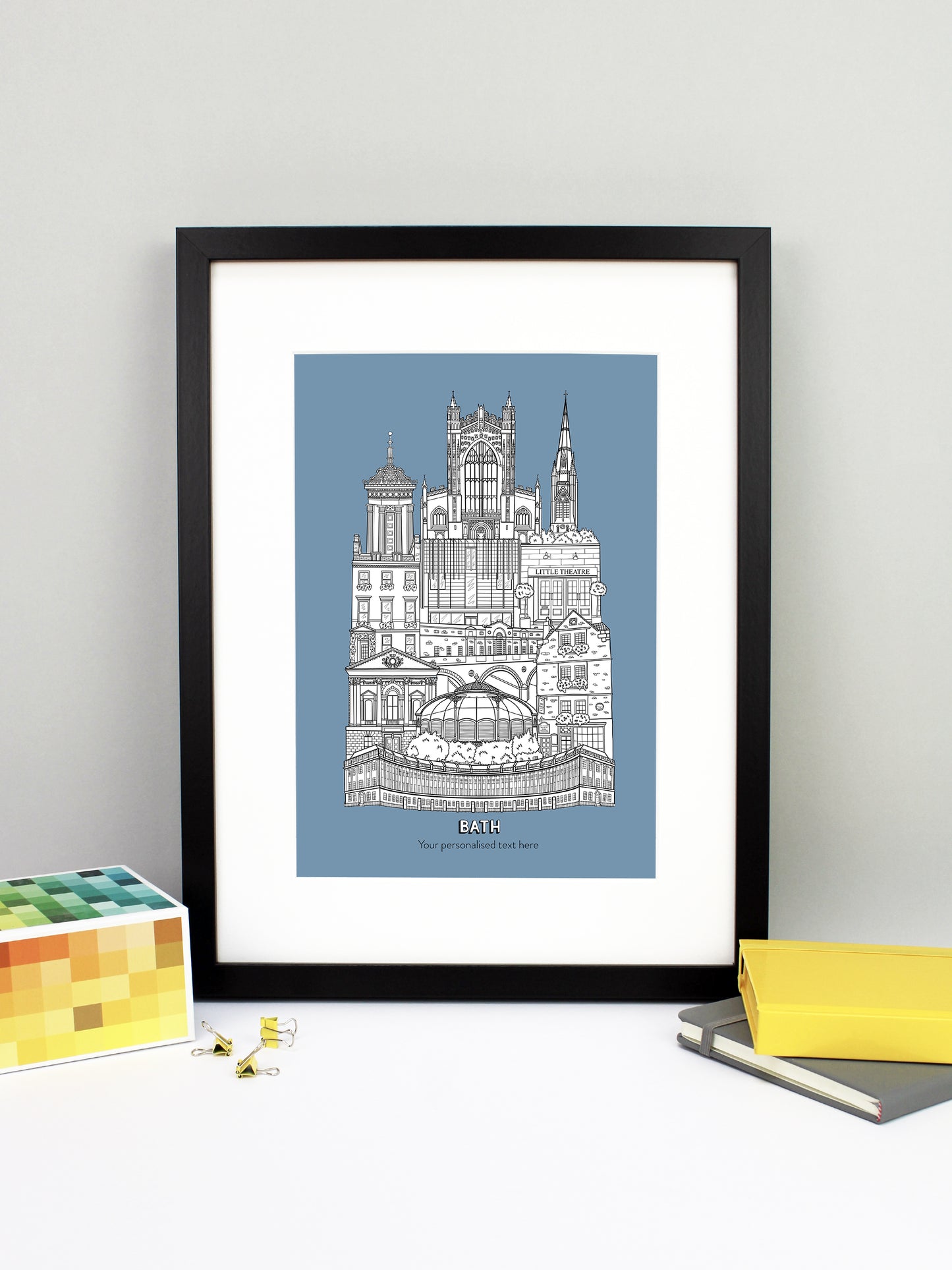Personalised Bath City Illustration Print
