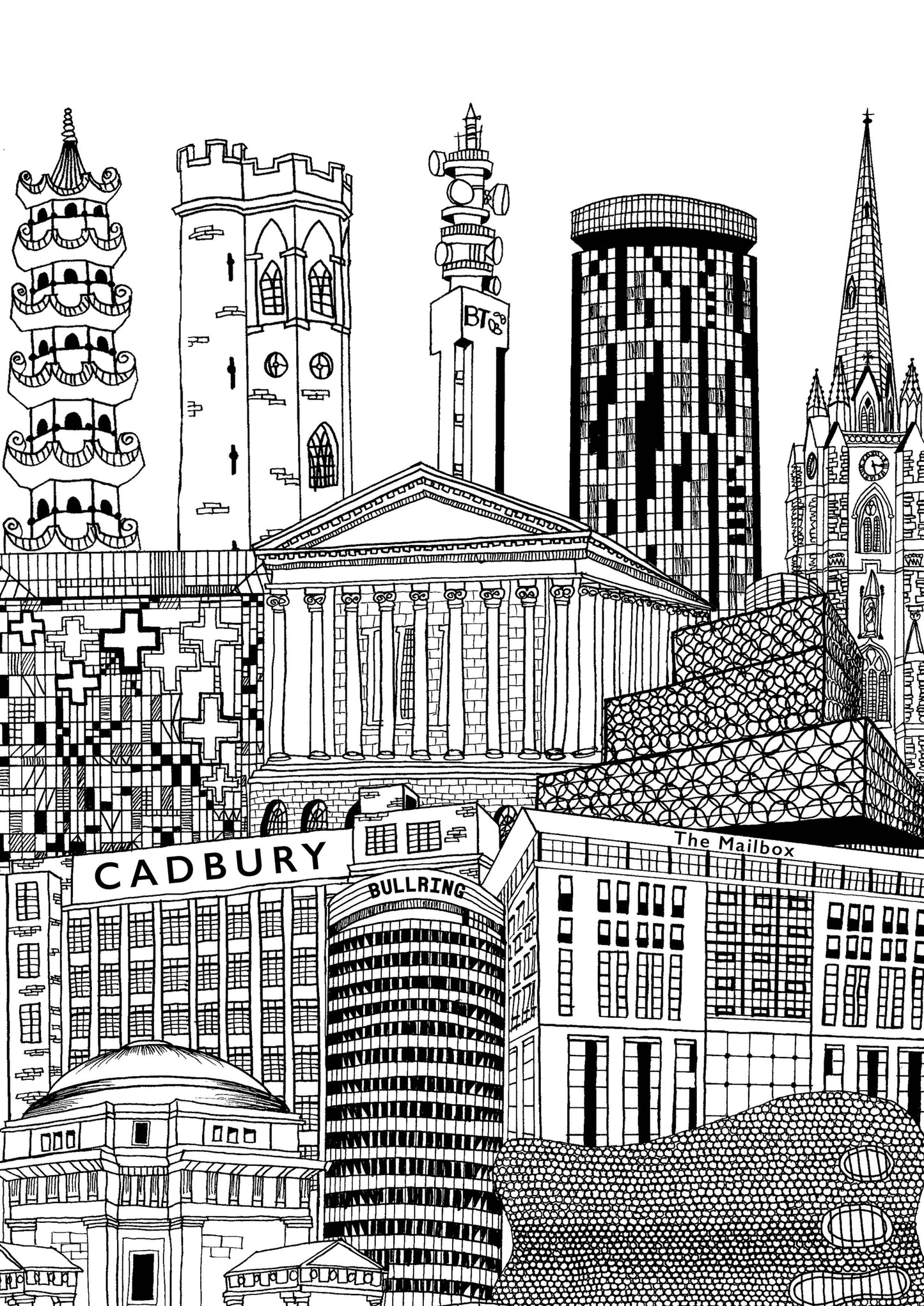 Personalised Birmingham Graduation Print