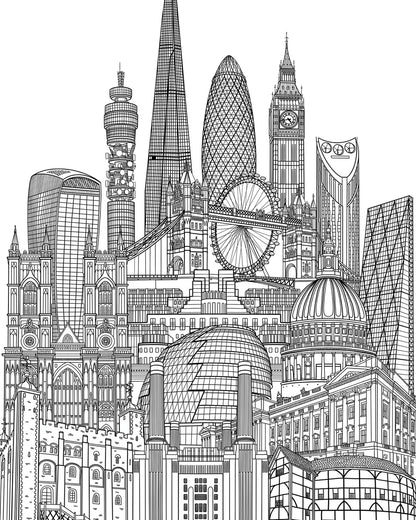 Personalised London City Illustration Print