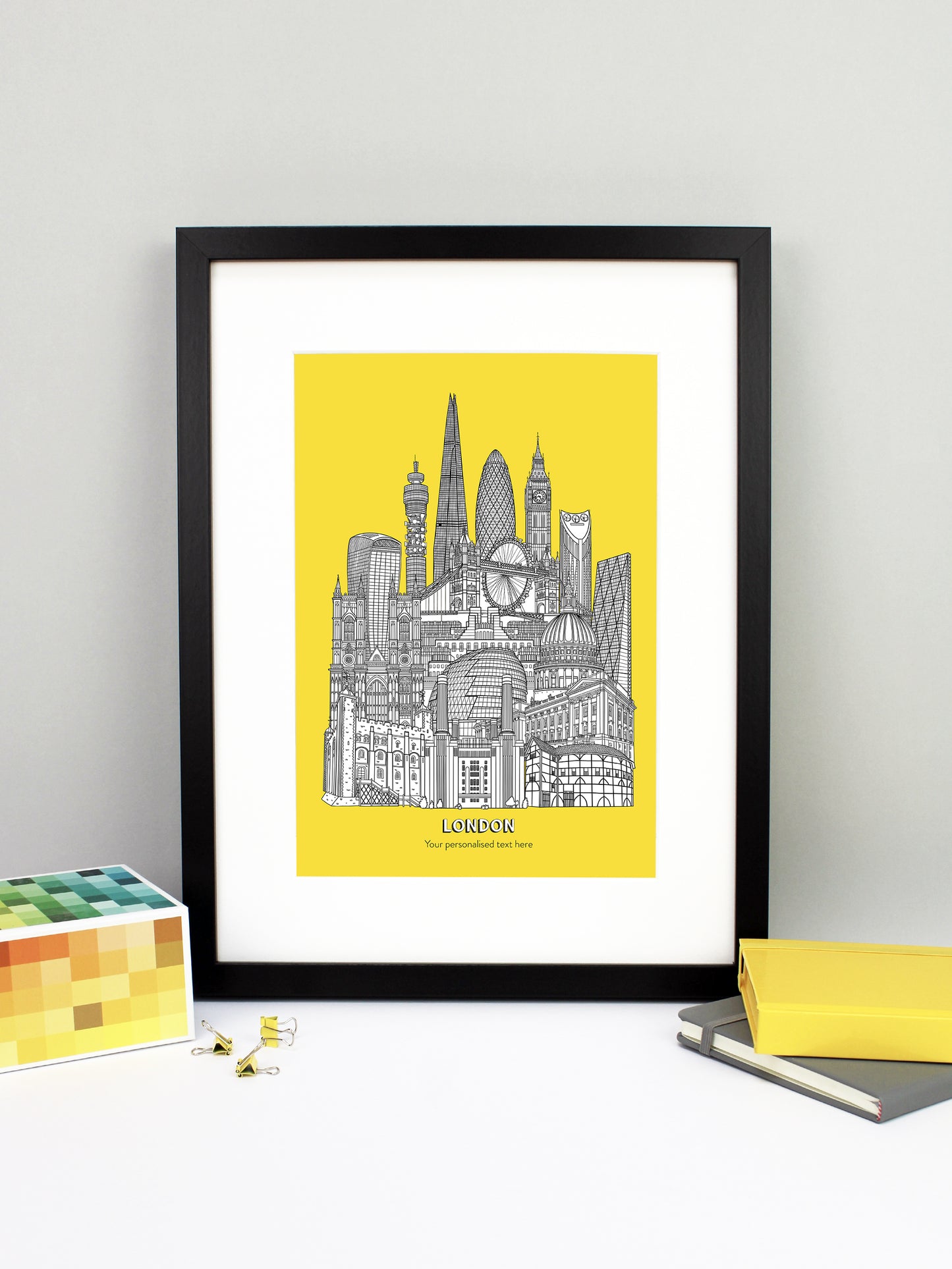 Personalised London City Illustration Print