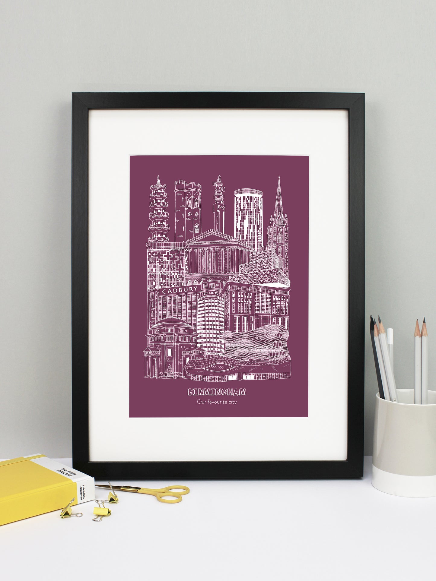 Personalised Blueprint Birmingham Illustration