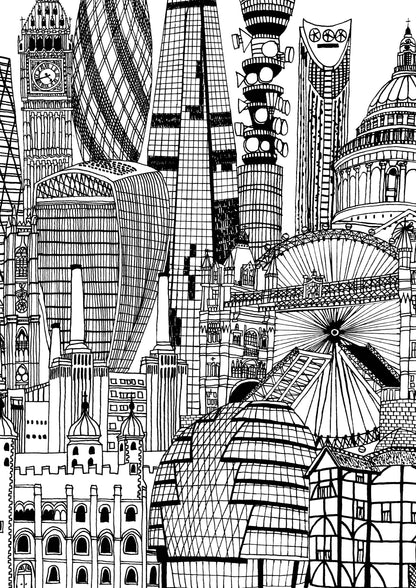 Personalised London City Illustration Print