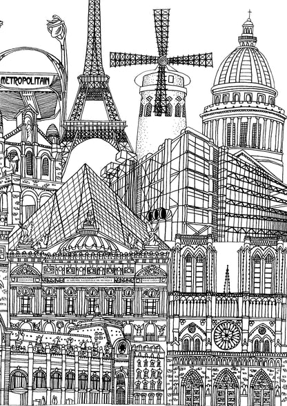 Personalised Paris City Illustration Print