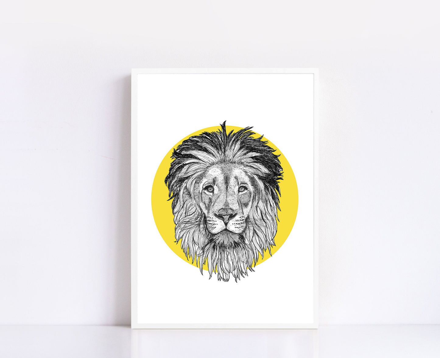 Lion Illustration Print