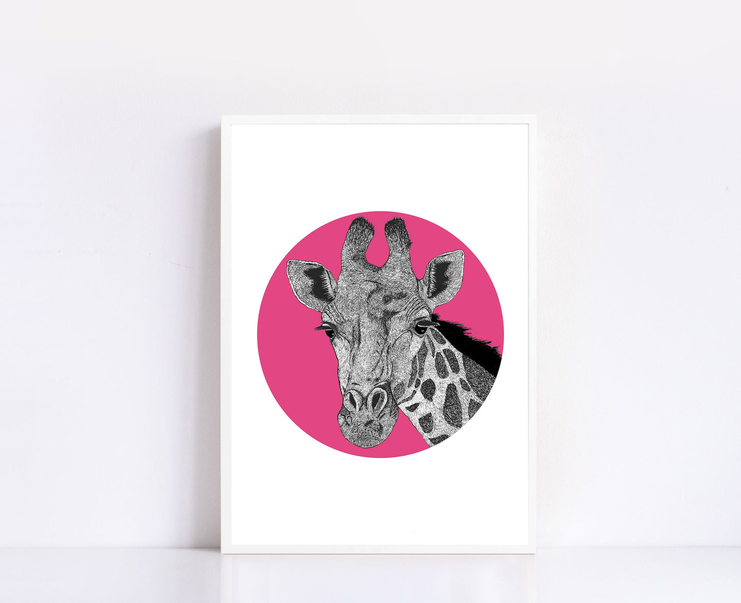 Giraffe Illustration Print