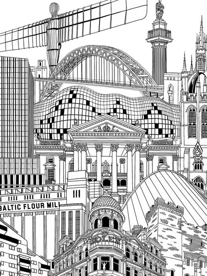 Personalised Newcastle City Illustration Print