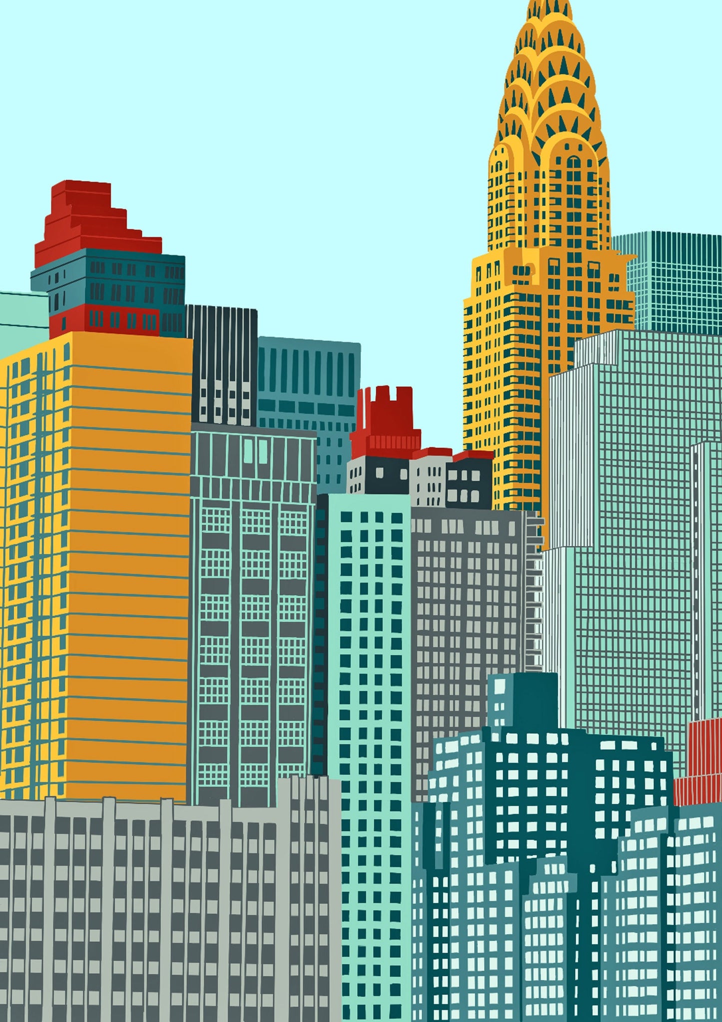 New York Chrysler Building Illustration