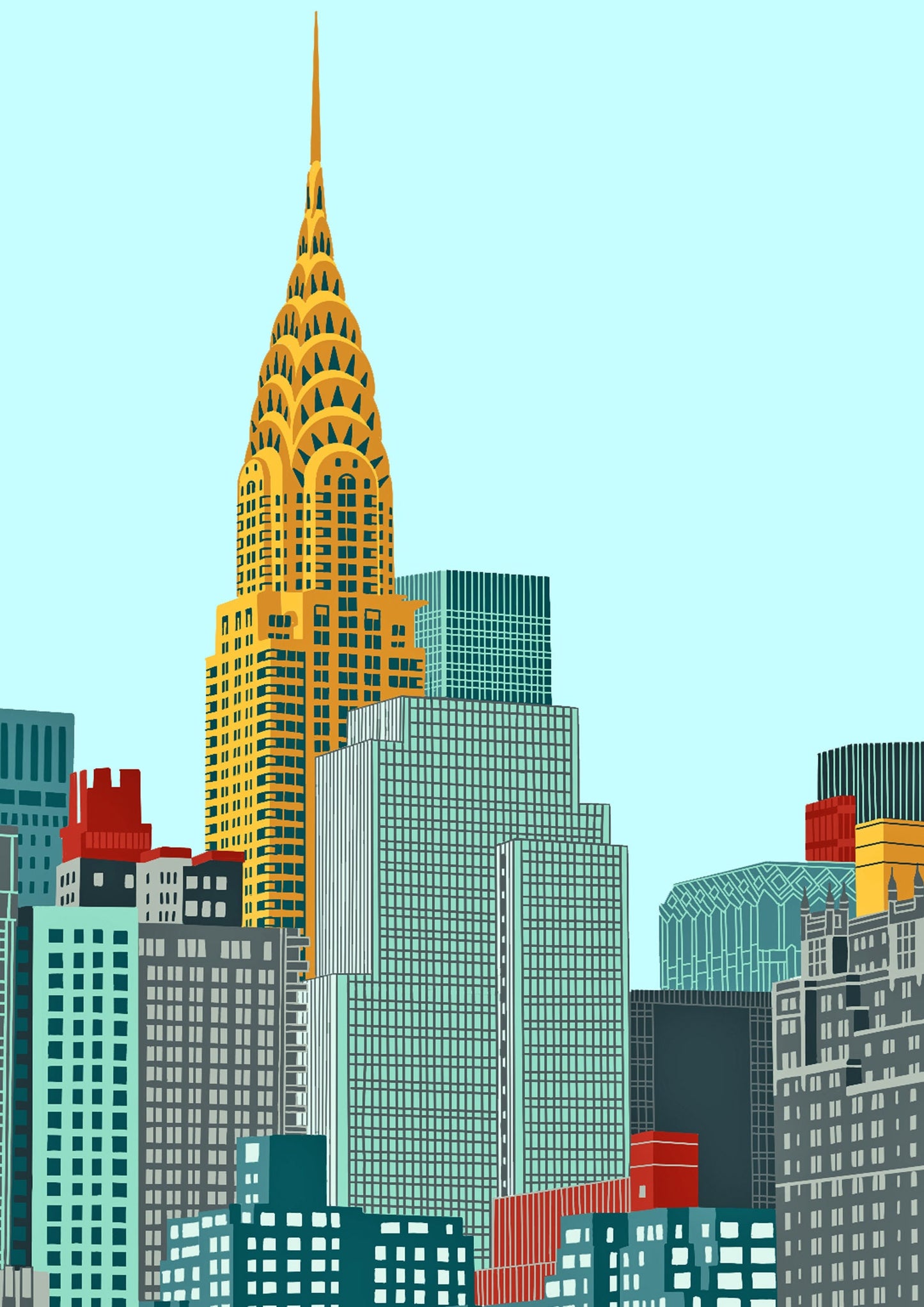 New York Chrysler Building Illustration