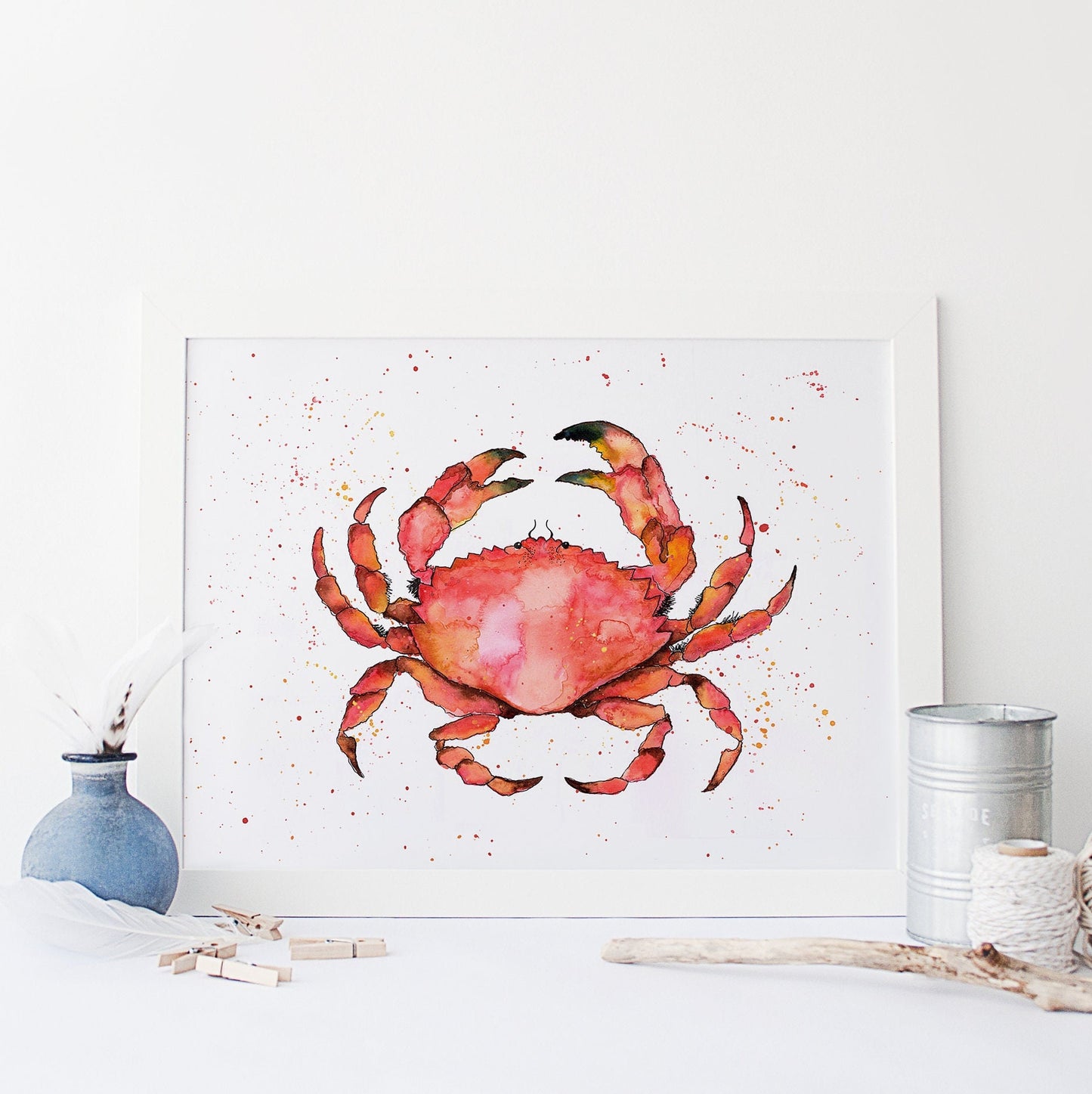 Crab Watercolour Print