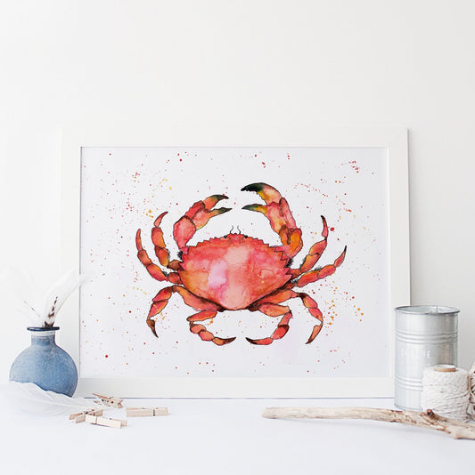 Crab Watercolour Print