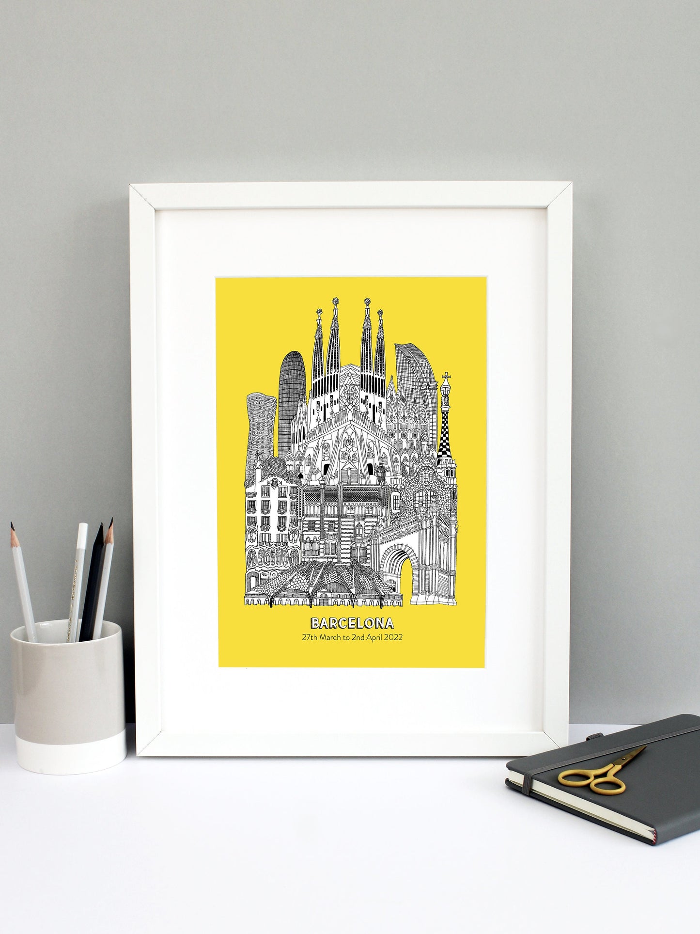 Personalised Barcelona City Illustration Print