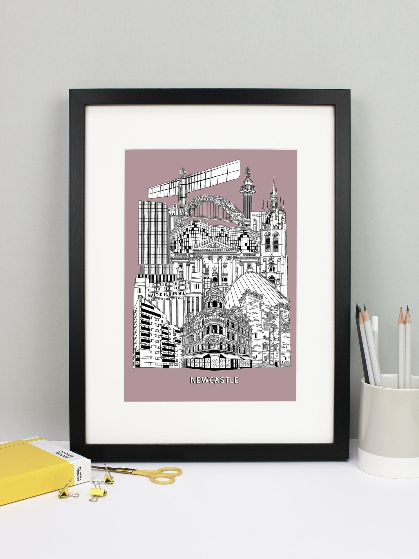 Personalised Newcastle City Illustration Print