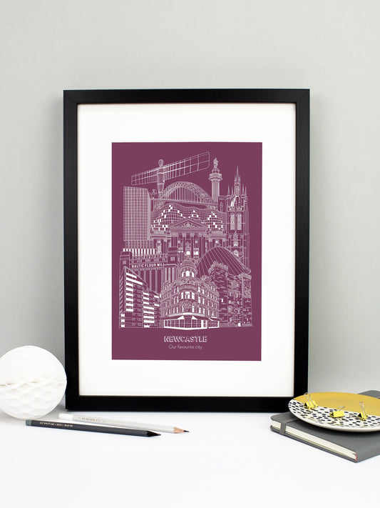 Personalised Blueprint Newcastle Illustration