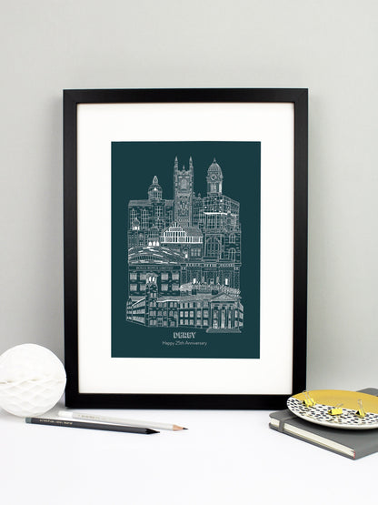 Personalised Blueprint Derby Illustration