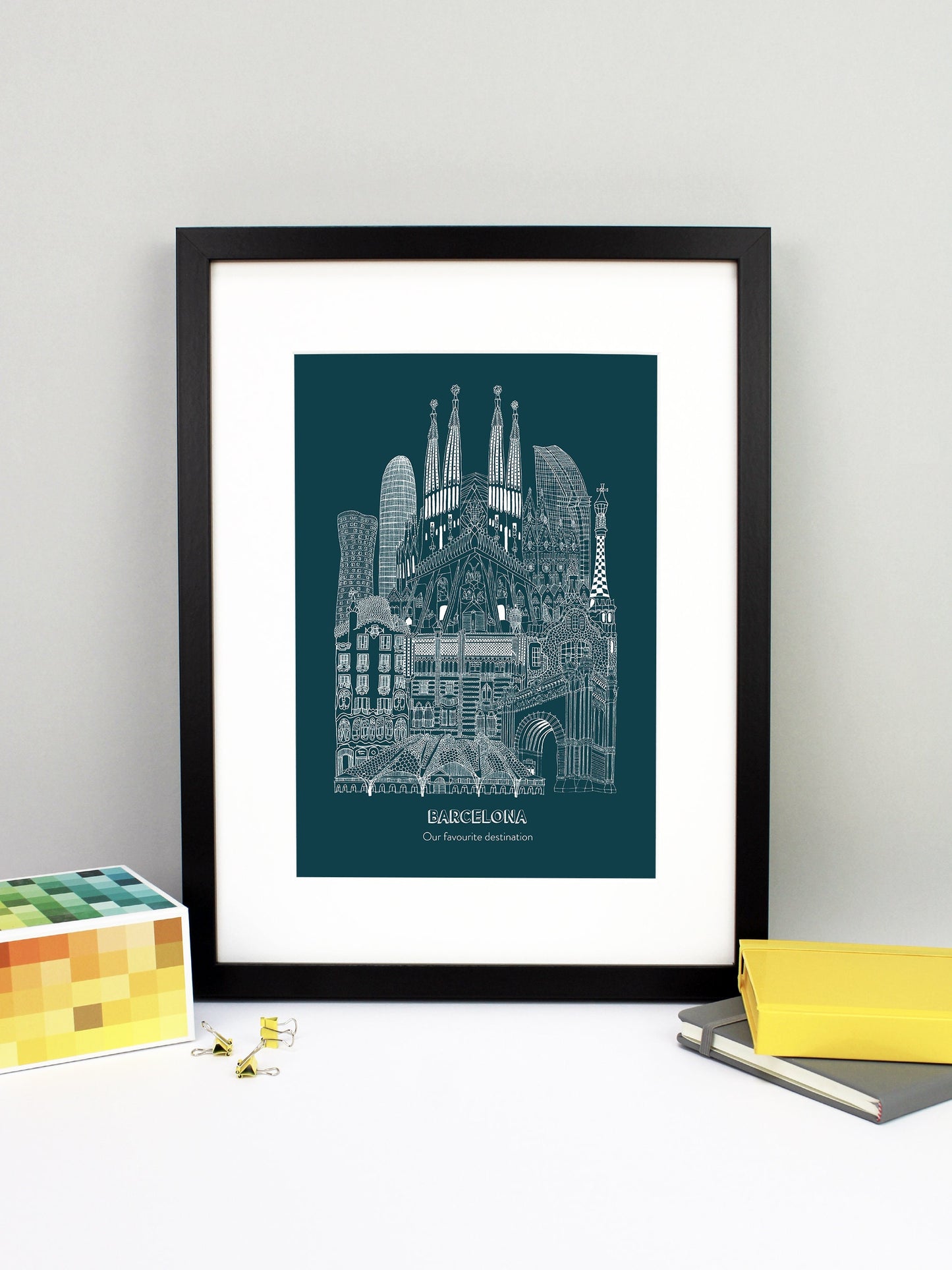 Personalised Blueprint Barcelona Illustration