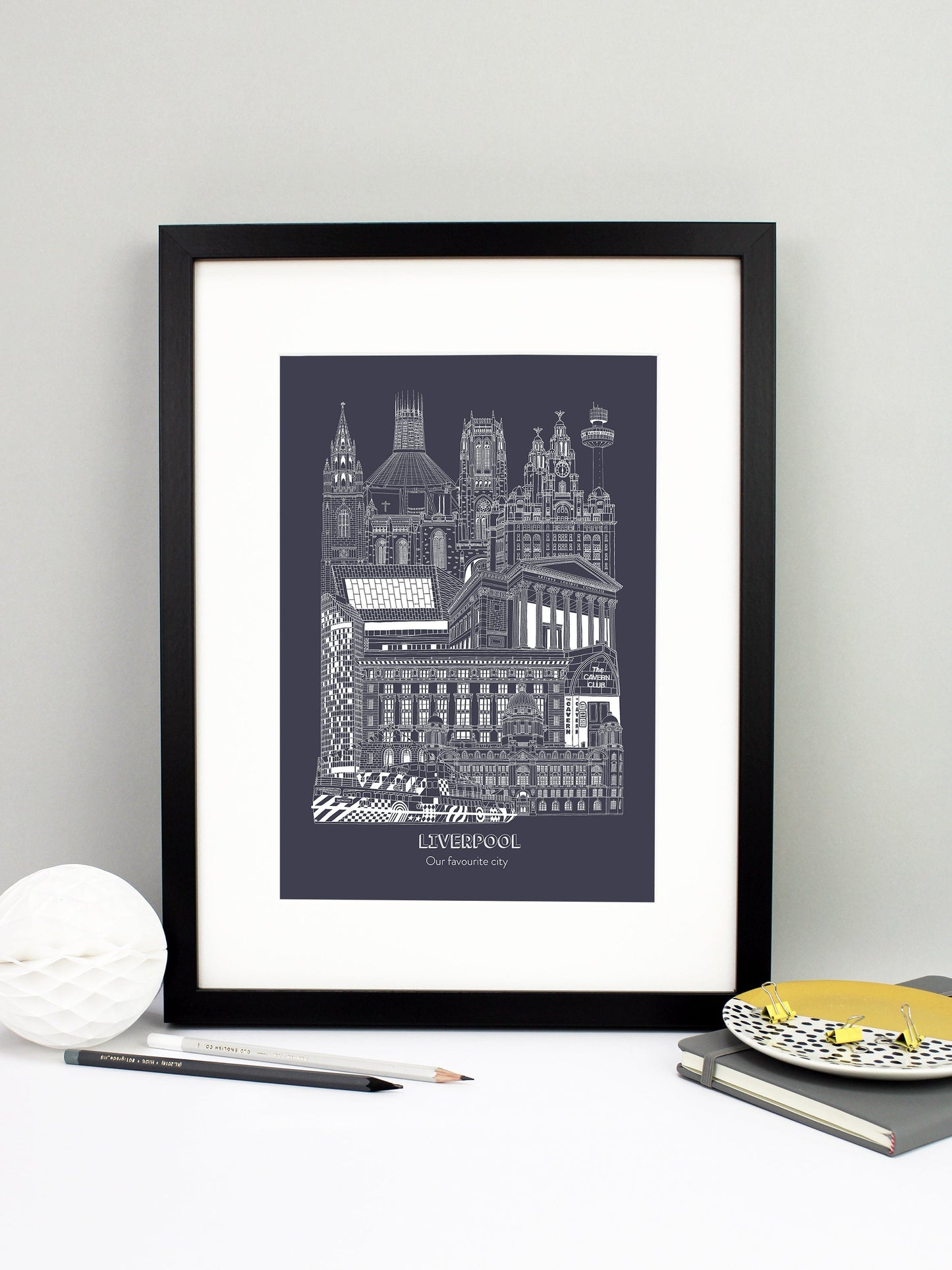 Personalised Blueprint Liverpool Illustration