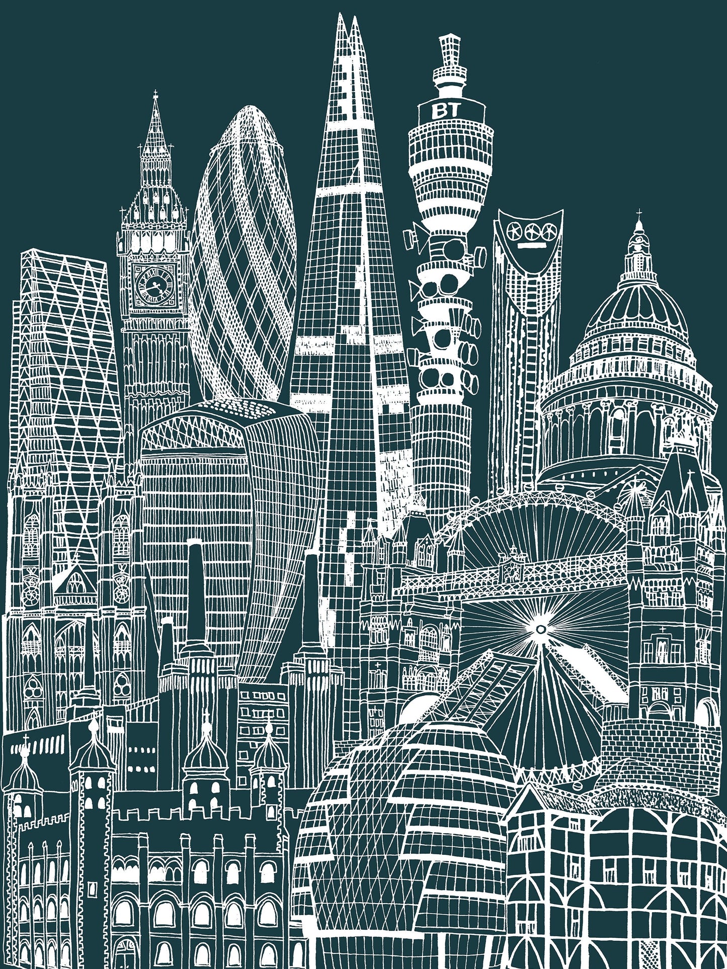 Personalised Blueprint London Illustration