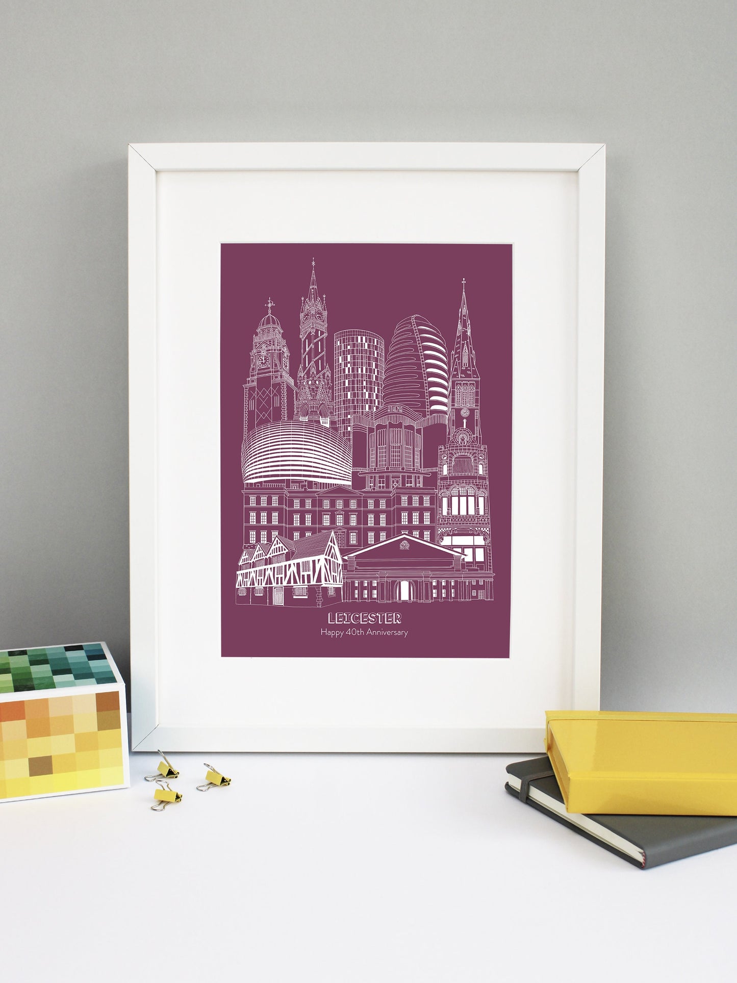 Personalised Blueprint Leicester Illustration