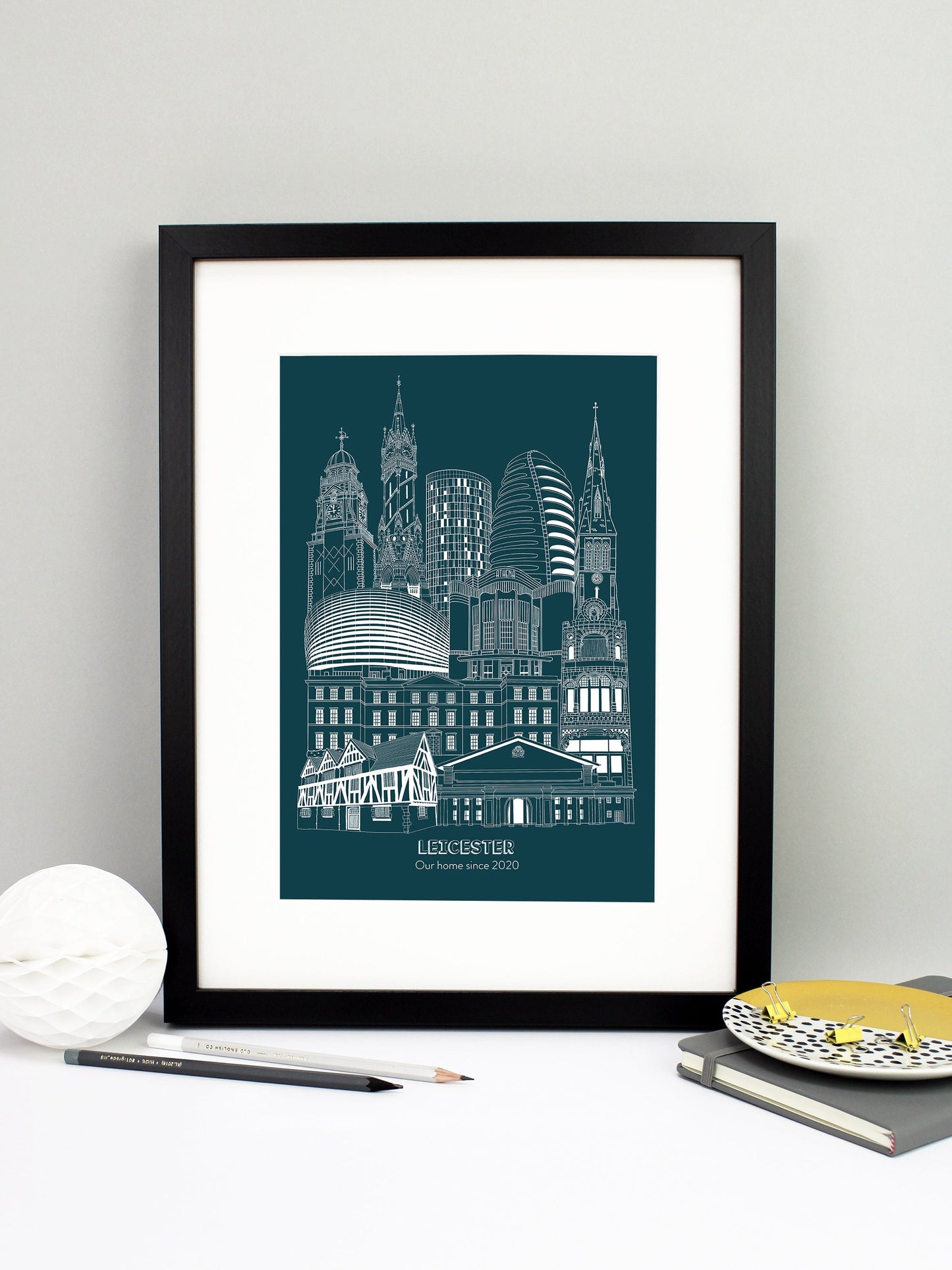 Personalised Blueprint Leicester Illustration