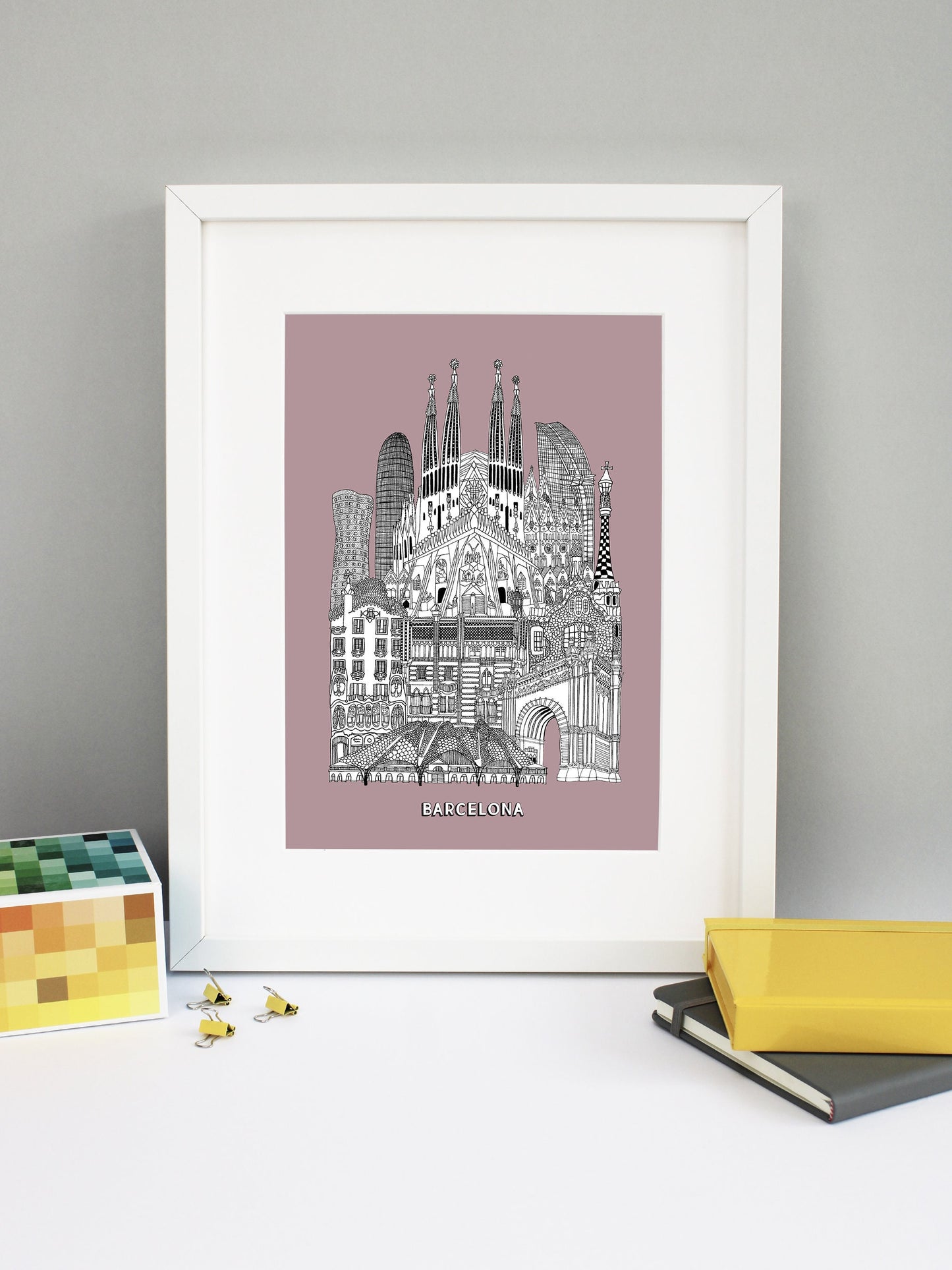 Personalised Barcelona City Illustration Print