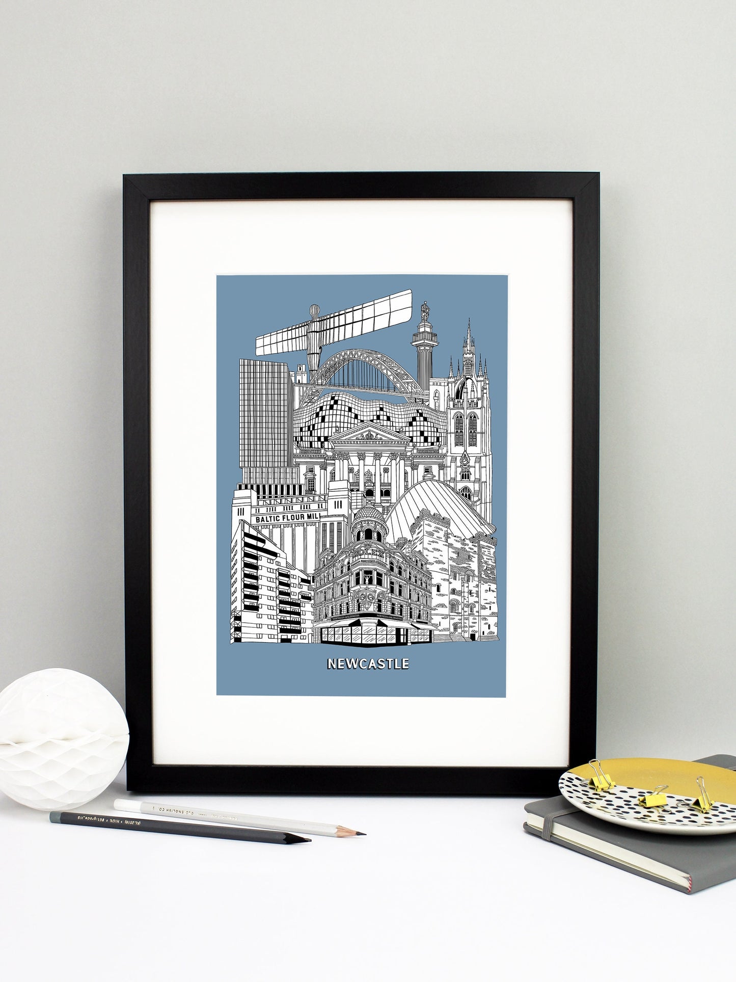 Personalised Newcastle City Illustration Print