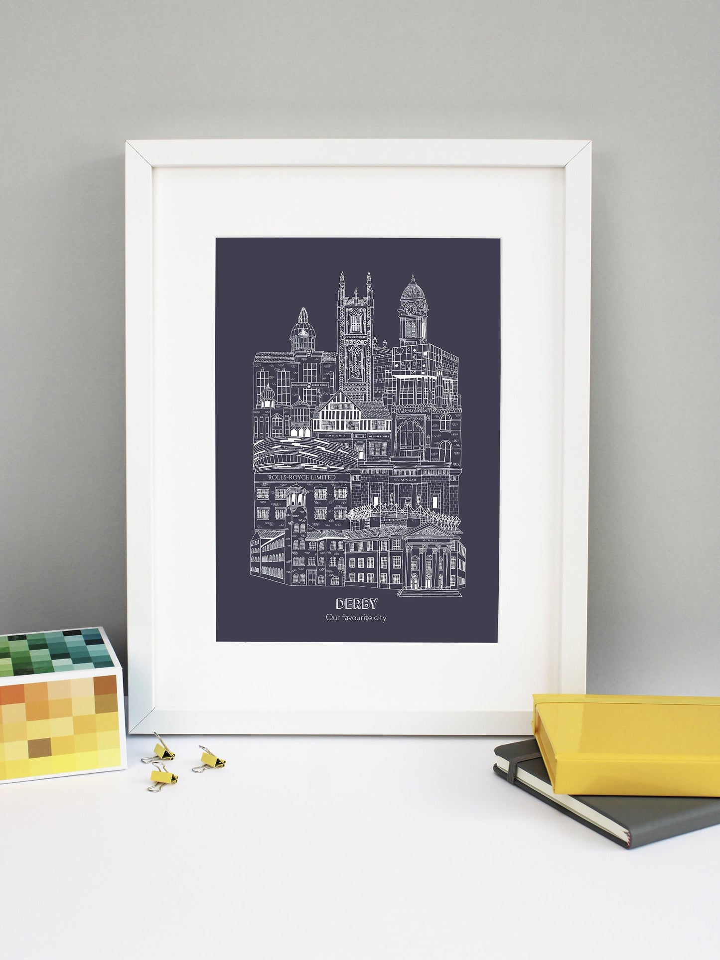 Personalised Blueprint Derby Illustration
