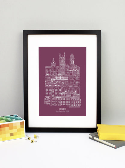 Personalised Blueprint Derby Illustration