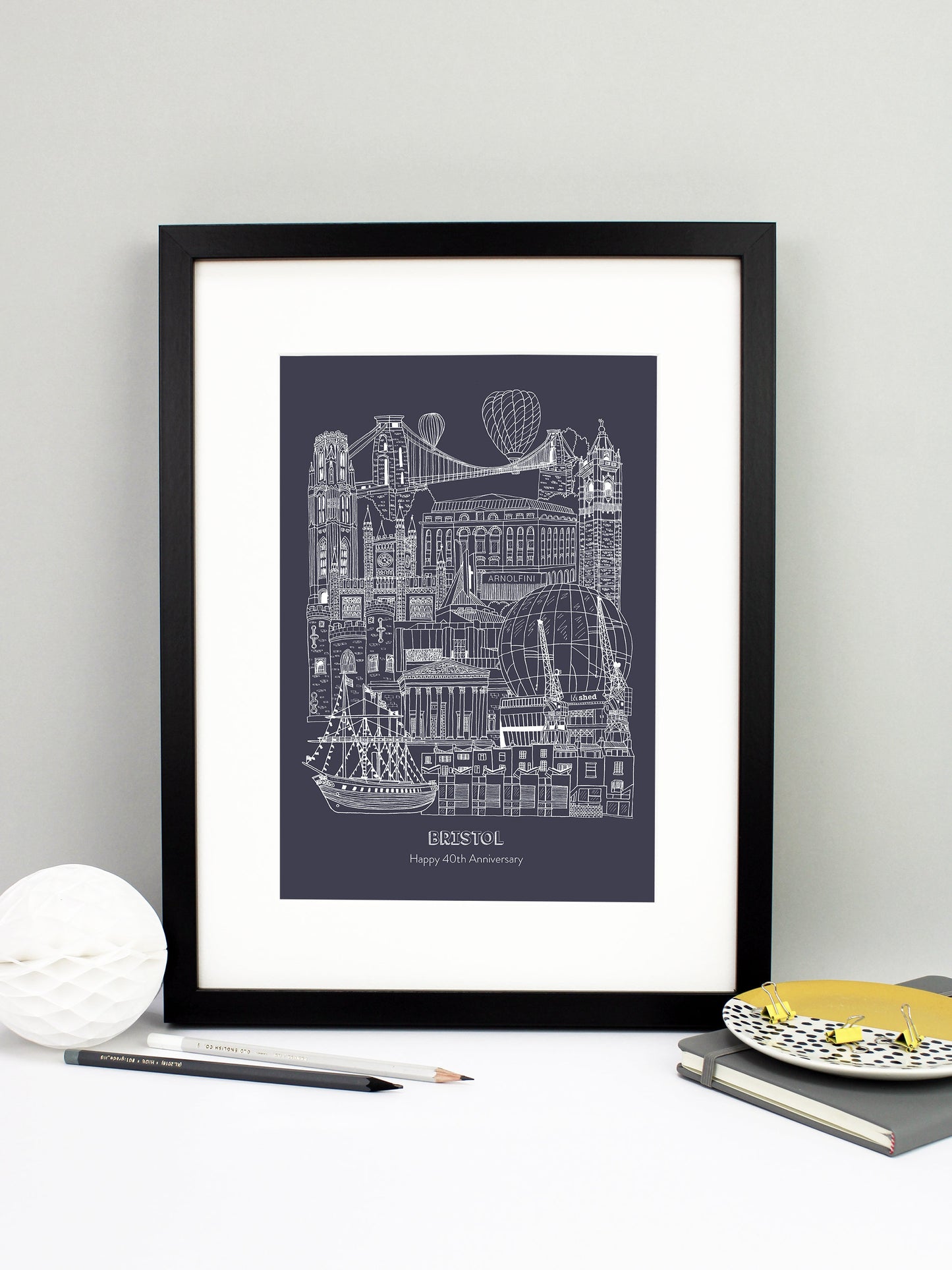 Personalised Blueprint Bristol Illustration