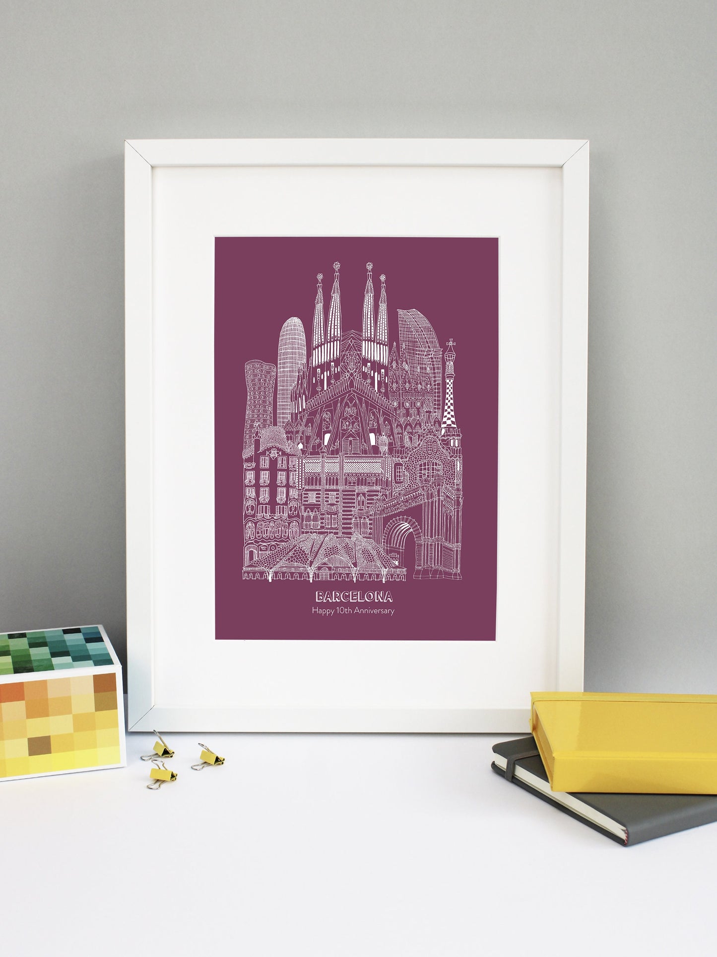 Personalised Blueprint Barcelona Illustration